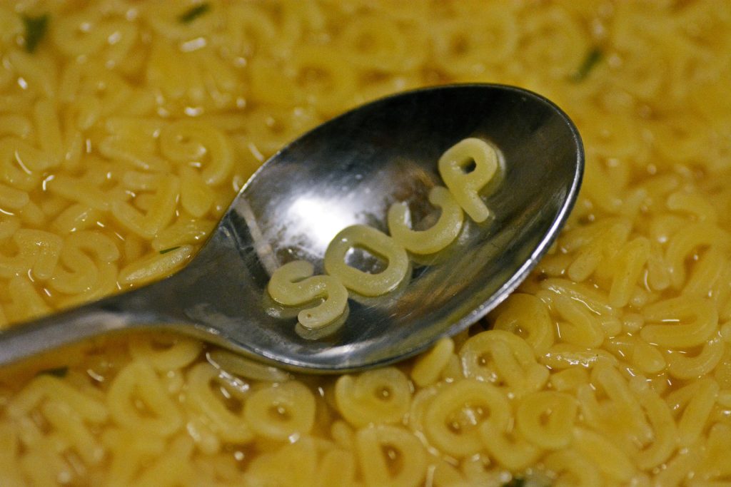 Alphabet soup letter soup
